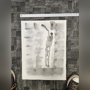 Original Jinni James "Bog Man" Ink On Paper.